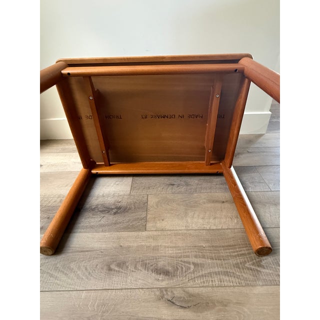 1980s Trioh Møbelfabrik Solid Teak Side Table For Sale - Image 4 of 9