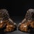 Traditional Pair of Cloisonne Enameled Guardian Lions – 10" Foo Dogs With Intricate Floral Motifs For Sale - Image 3 of 9