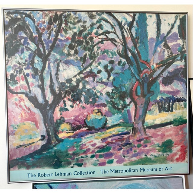 Framed 1996 Exhibition poster from the Robert Lehman Collection-Metropolitan Museum of Art. Matisse’ 1905 “Promenade Among...