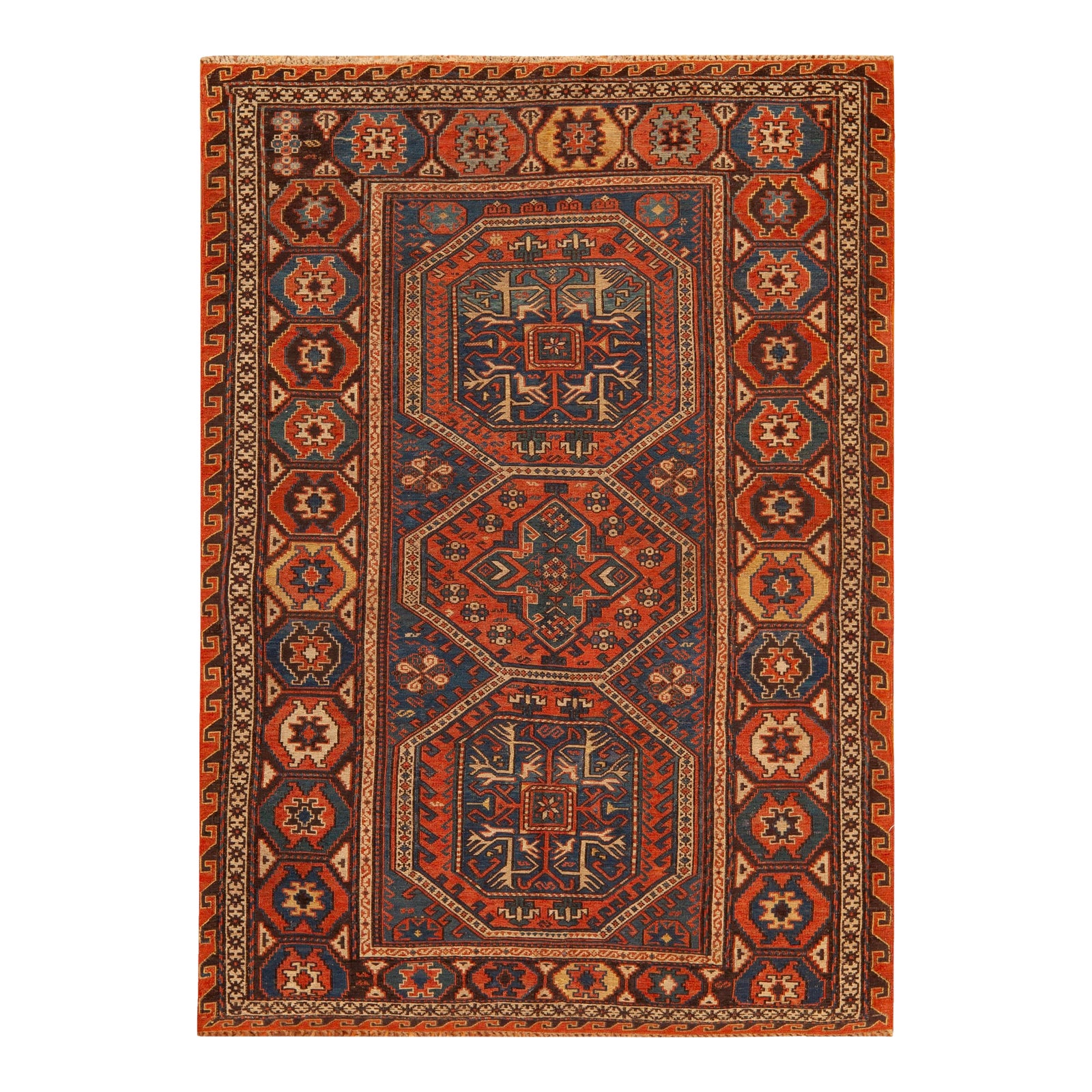Nazmiyal Collection Antique Caucasian Soumak Rug | Chairish