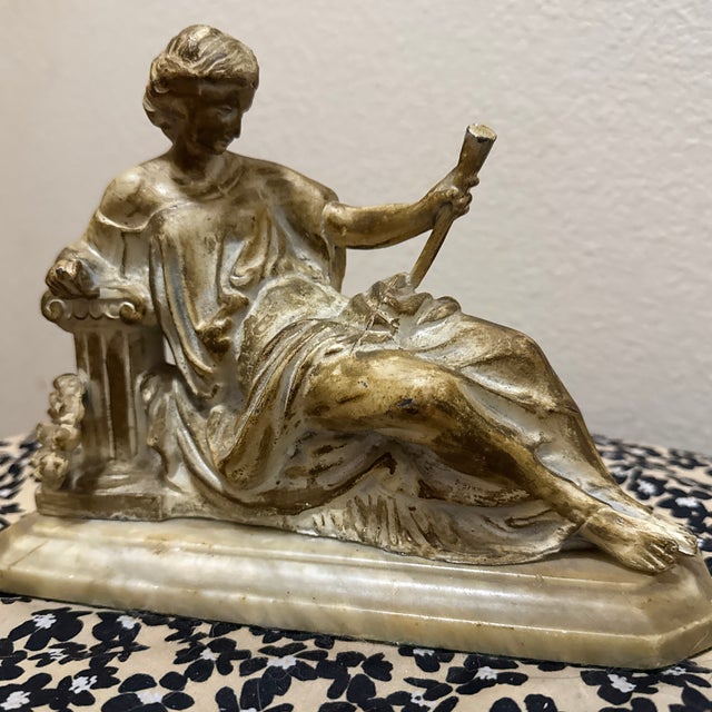 Add a touch of Victorian elegance to your home with this stunning antique metal sculpture. Dating to the late 1800s, this...