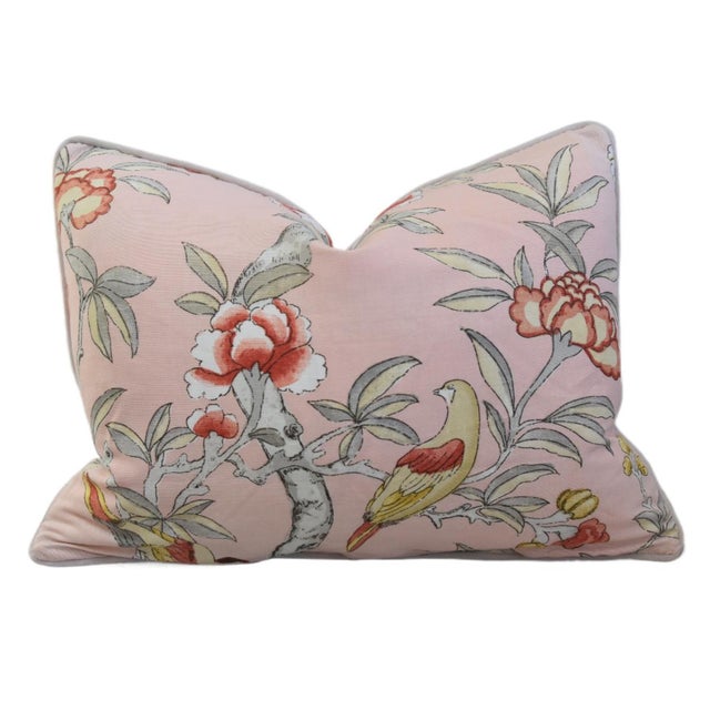 French Provincial Thibaut Floral& Birds Giselle Botanical Feather/Down Pillow For Sale - Image 3 of 6