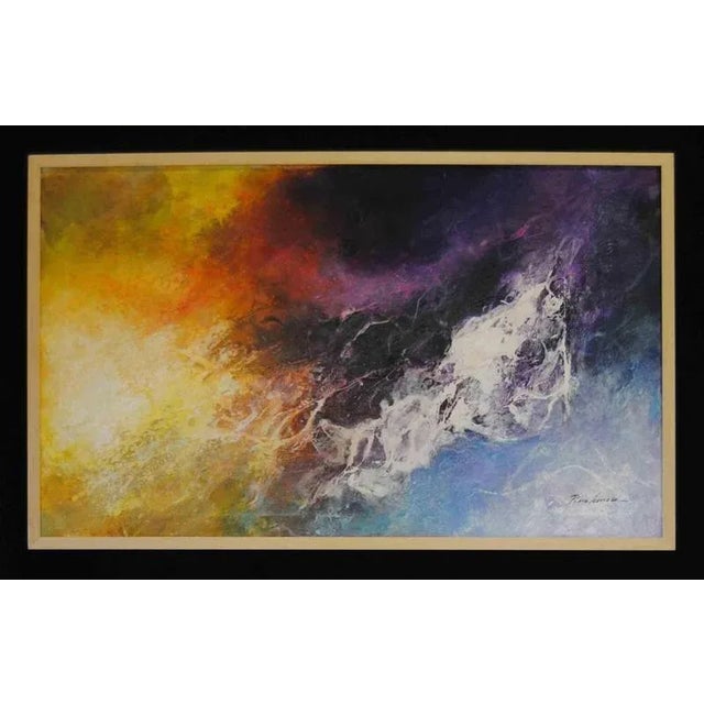 Contemporary Pino Lancia, Spazi Cosmici, Painting on Canvas, 2000 For Sale - Image 3 of 3