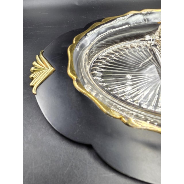 Early 20th Century Art Deco Divided 2 Piece Relish Dish W/ Tray For Sale - Image 4 of 18