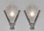 Degué A large and very rare pair of authentic 1930 French art deco wall sconces in nickel plated solid brass or bronze...