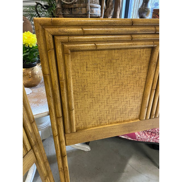 1970s Boho Chic Bamboo Twin Headboards a Pair Chairish