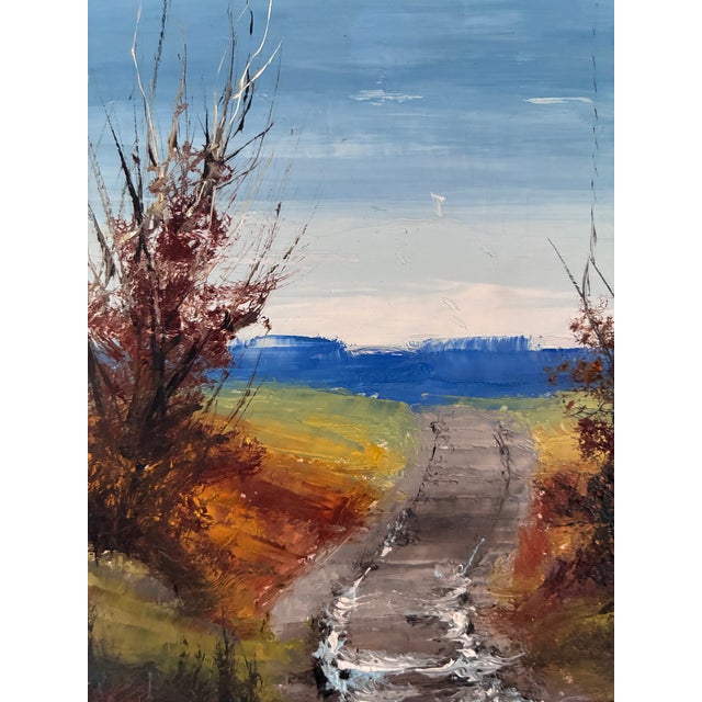 Paint Vintage Original Landscape Oil Painting For Sale - Image 7 of 12