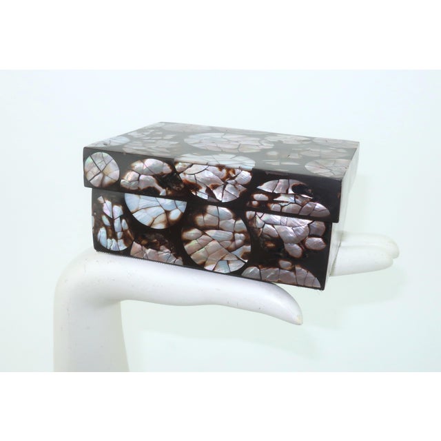 R & Y Augousti France Abalone Inlaid Ebonized Wood Box For Sale - Image 12 of 12