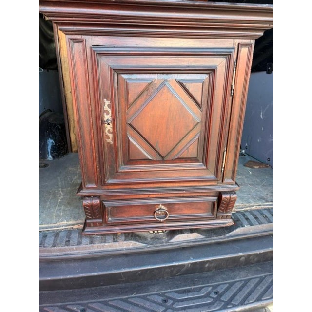 Brass Antique French Louis XVI Buffet a Deux Corps or Cupboard, For Sale - Image 8 of 9
