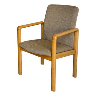 Beechwood Upholstered Armchair Mid-Century Modern Vintage For Sale