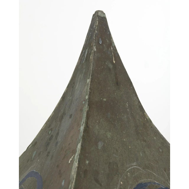 Mid 20th Century Diamond Shaped Zinc Roof Finial or Garden Ornament Sculpture For Sale - Image 5 of 13