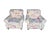English Clayton Marcus English Roll-Arm Club Chairs, Pair – Floral Botanical Chintz Upholstered Lounge Chairs For Sale - Image 3 of 16