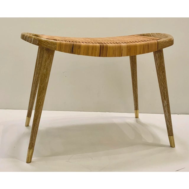Bungalow 5 Bungalow 5 Organic Modern Caned Jerome Stool For Sale - Image 4 of 4