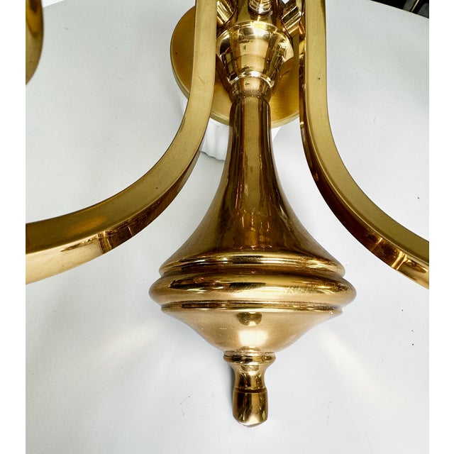 1960s French Brass Double Arm Wall Sconce - a Pair For Sale - Image 10 of 17