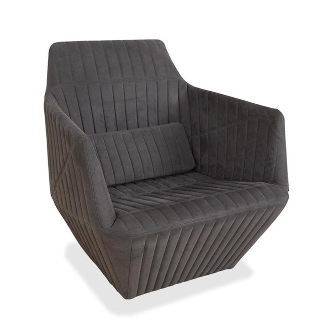 Modern Facet Armchair in Gray Fabric from Ligne Roset For Sale - Image 3 of 17