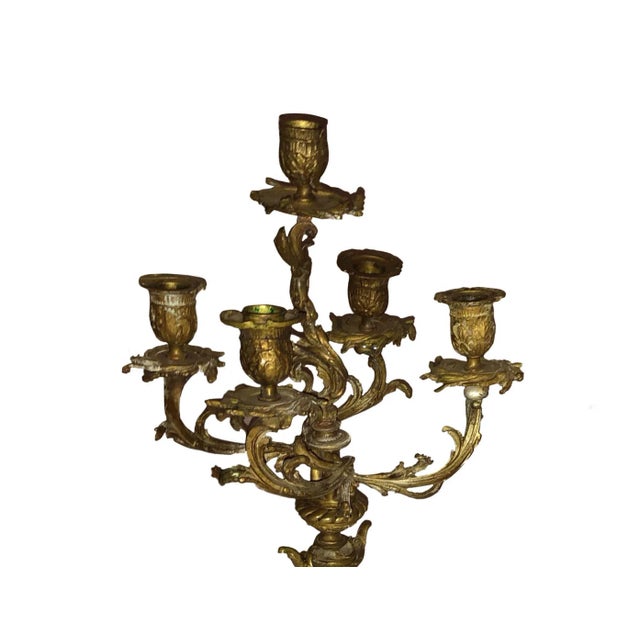 French Bronze Antique Candelabra - a Pair For Sale In Dallas - Image 6 of 9