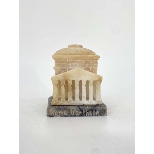 Hand-Carved Miniature Alabaster Model of the Pantheon in Rome, 1900 For Sale - Image 4 of 13