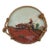 1930s Folk Art Mexican Scene Painted on a Round Wooden Tray C 1930s For Sale