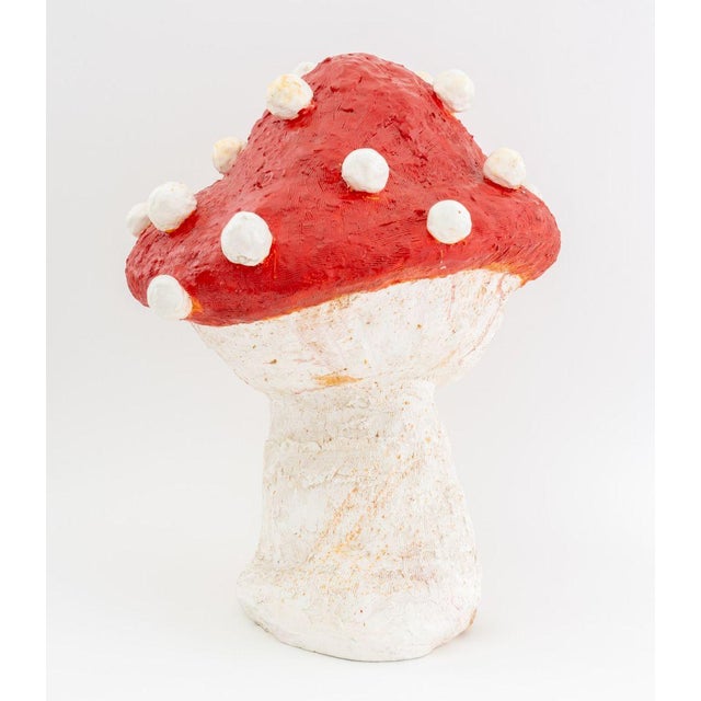 Alake Shilling (American, b. 1993) Mushroom Polychrome Glazed Ceramic Sculpture, circa 2020. 25" H x 19" Diameter....