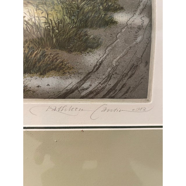 Late 20th Century Late 20th Century Canten, Kathleen. “The Covered Bridge” Limited Edition Lithograph (27/260) of an Original Intaglio Etching For Sale - Image 5 of 12