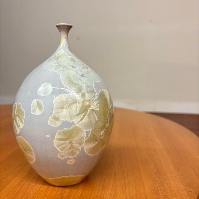 Ceramic Crystalline Glaze Studio Pottery Vase by Robert Bennett For Sale - Image 7 of 8