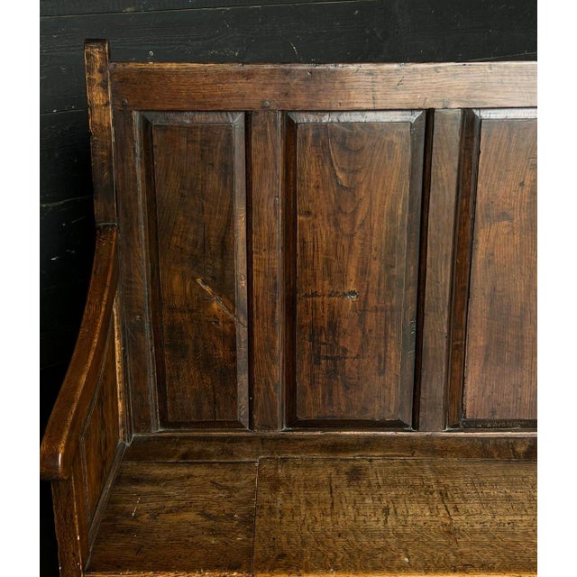 Antique Oak Country Bench, 1780 For Sale - Image 9 of 16