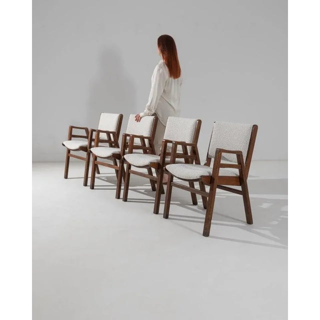 1950s 20th Century Czech Wooden Armchairs - Set of 4 For Sale - Image 5 of 11