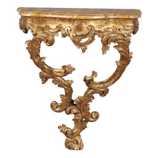 Rococo Style Drop Console Table For Sale