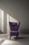 Wood Vintage Scandinavian Modern Oak and Purple Fabric High Back Wing Chair, 1950s For Sale - Image 7 of 18