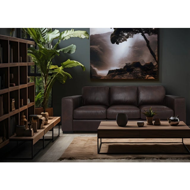 Argento Top Grain Leather Sofa - Brown For Sale - Image 11 of 11