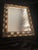 Vintage Checkered Wooden Frame Beveled Glass Mirror For Sale - Image 11 of 12
