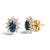 Epitomize elegance and a hint of celestial charm with these exquisite stud earrings, crafted from lustrous 14K yellow...
