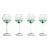 Fiesta Wine Glasses, Green/White, Set of 4 For Sale