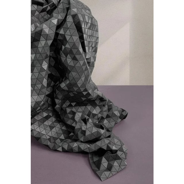 Contemporary Black Wooden Textile by Elisa Strozyk For Sale - Image 3 of 4