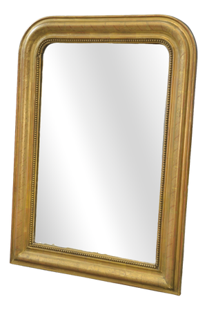 Louis Philippe Gold Leaf-Gilded Mercury Mirror, 19th Century