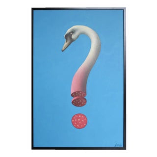 Juris Dimiters, The Eternal Question, Oil on Cardboard For Sale