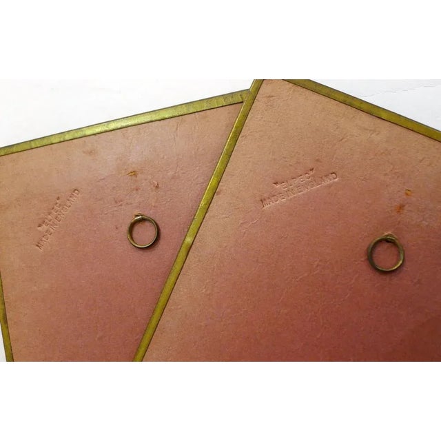 Mid-Century Modern Decorative Wall Plates with Floral Motif in Black & Gold Metal from Elpec England, 1960s, Set of 2 For Sale - Image 3 of 11