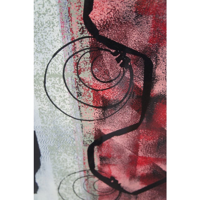 Dean Hayes "Jazzy Jazz" Large Abstract Serigraph Hand Signed Framed 45" For Sale - Image 10 of 11