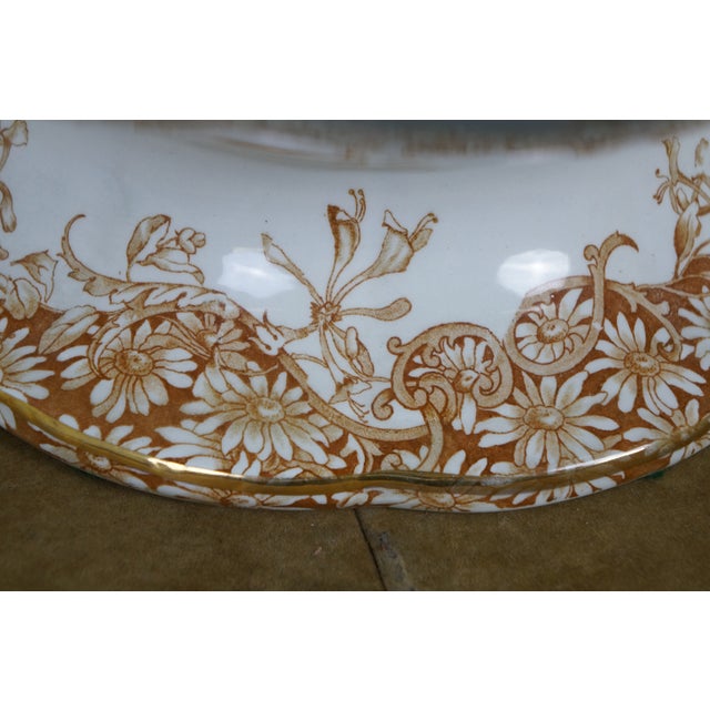 Antique English Royal Furnivals Porcelain Lobed Daisy Centerpiece Punch Bowl For Sale - Image 11 of 16