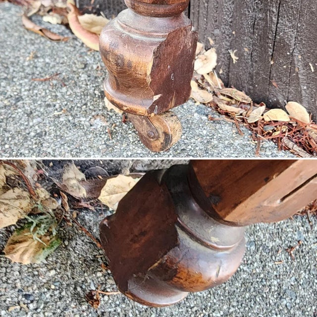 Vintage Jacobean Revival French Rounded Twin Sized Headboard and