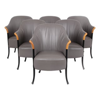 Italian Progetti Armchairs by Umberto Asnago for Progetto Arcadia, 1980s, Set of 6 For Sale