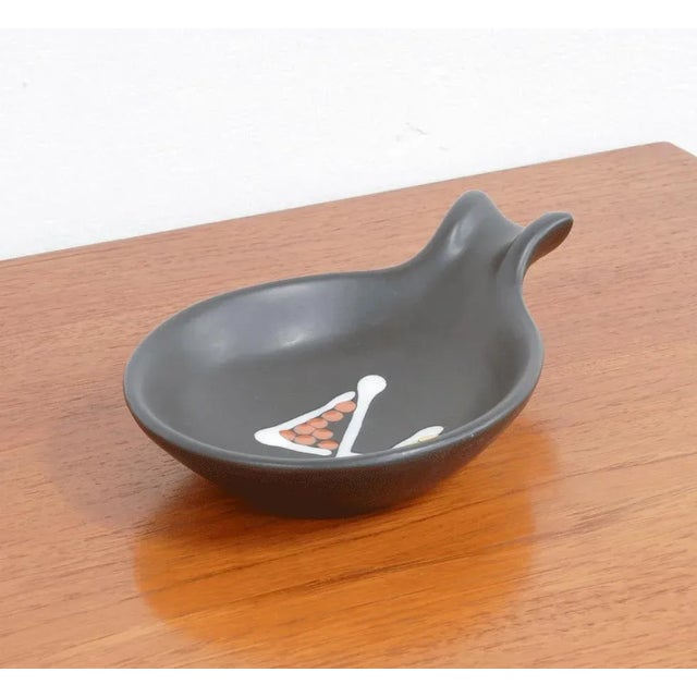 Gray Mid-Century Bowl by André Baud, Vallauris, 1950s For Sale - Image 8 of 8