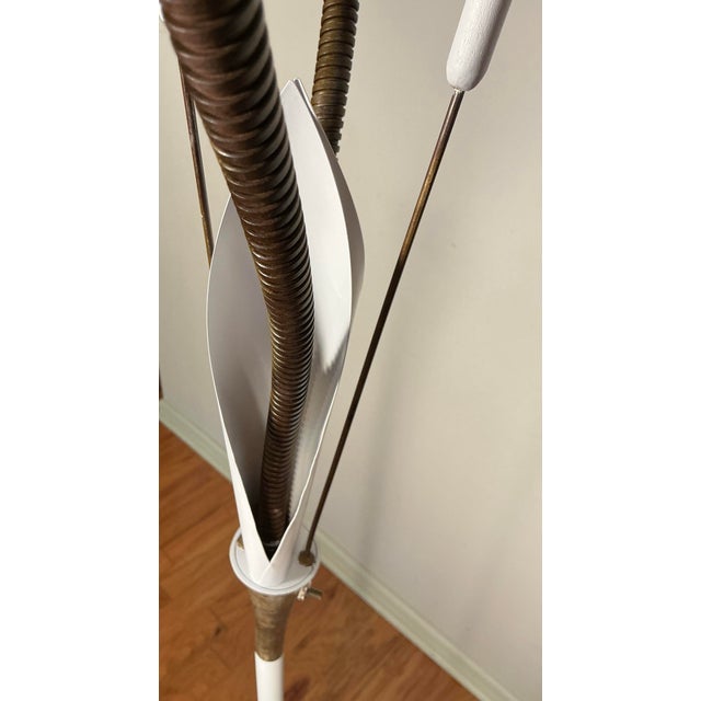 Classic Mid-Century Modern "Cattail" Gooseneck Floor Lamp Atomic-Era, Circa 50s 60s For Sale - Image 9 of 12