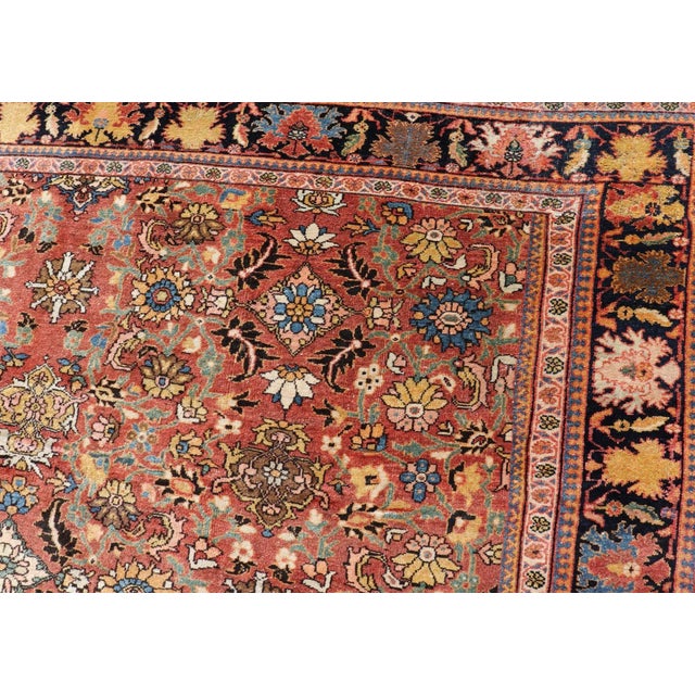 Antique Rug Featuring a All-Over Floral Design 12'4 X 17'0 For Sale In Atlanta - Image 6 of 12
