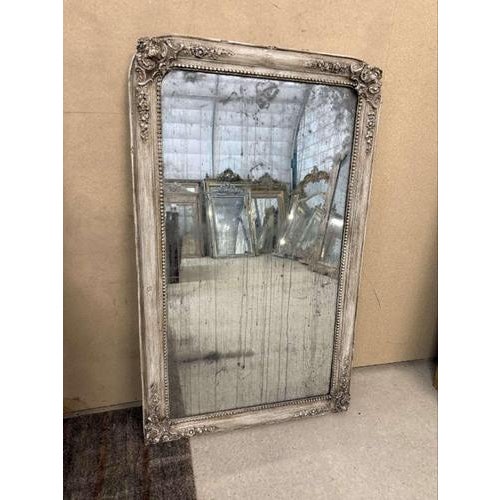 Large 19th Century Antique French Louis Philippe Painted Mirror For Sale - Image 6 of 8