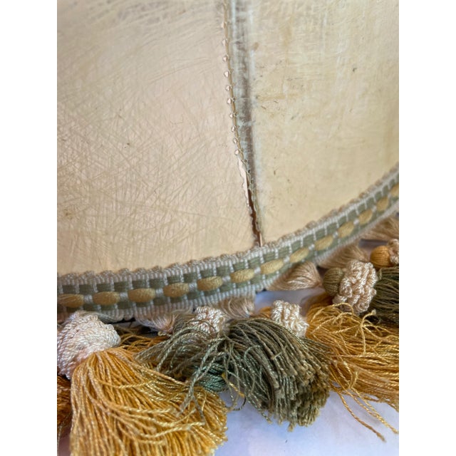 Vintage English Stretched Leather Lamp Shade For Sale - Image 10 of 10
