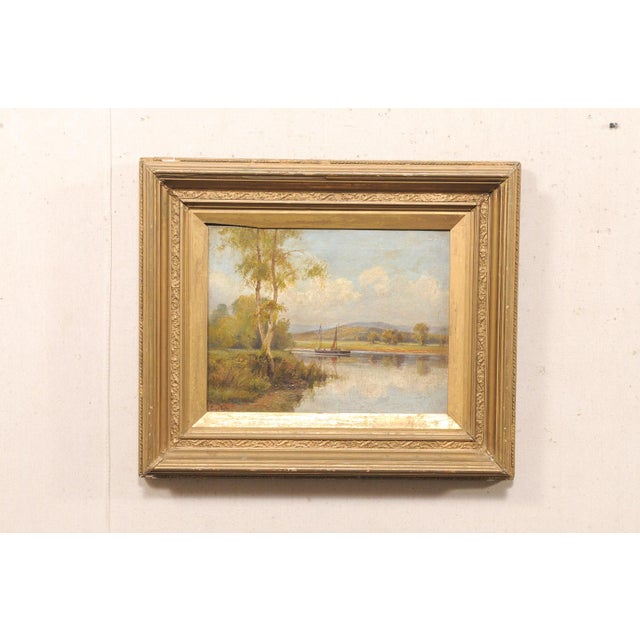 French Country River Landscape, C. 1910 For Sale In Atlanta - Image 6 of 14