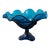 Viking Art Glass Bluenique Epic Three Footed Compote For Sale