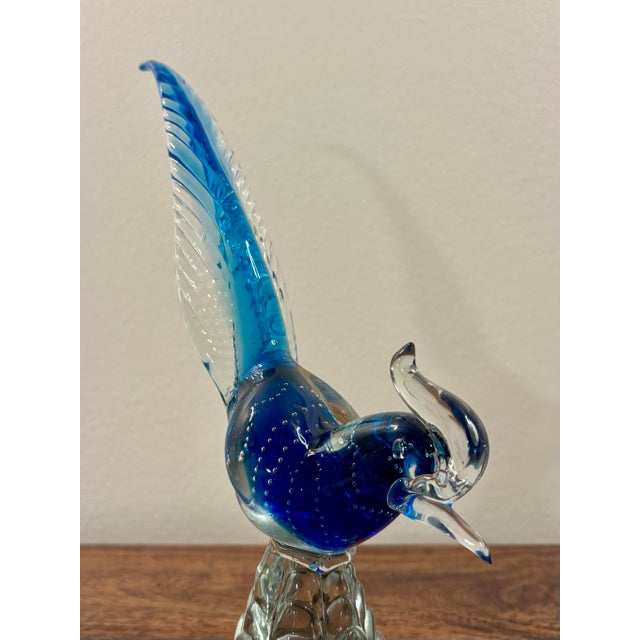 1960s Murano Hand Blown Glass Pheasant Sculpture, Made in Italy For Sale In Miami - Image 6 of 9