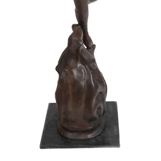 Expressive Bronze Sculpture of Dancing Couple With Rich Patina For Sale In Greensboro - Image 6 of 9